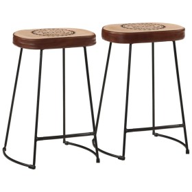 Bar stools 2 units dark brown 41x29x62 cm by , Kitchen stools - Ref: Foro24-358926, Price: 81,80 €, Discount: %