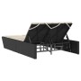 Double sun lounger with black synthetic rattan cushions by , Loungers - Ref: Foro24-368179, Price: 284,99 €, Discount: %