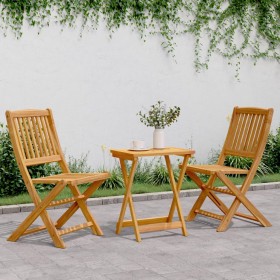 Folding 3-piece solid acacia wood garden dining set by , Garden sets - Ref: Foro24-3206331, Price: 138,94 €, Discount: %