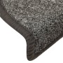 Alfombras de peldaños de escalera 15 uds gris oscuro 56x17x3 cm de vidaXL, Alfombrillas para escalones - Ref: Foro24-322368, ...