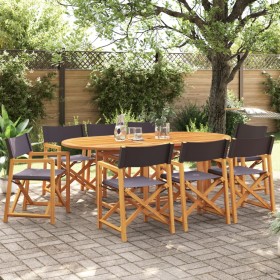 Folding garden chairs 8 units dark gray fabric by , Garden chairs - Ref: Foro24-3208921, Price: 413,76 €, Discount: %