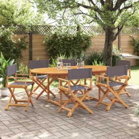 Folding garden chairs 6 units dark gray fabric by , Garden chairs - Ref: Foro24-3208914, Price: 372,20 €, Discount: %