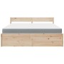 Cama con cajones y colchón madera maciza de pino 180x200 cm de , Camas y somieres - Ref: Foro24-3281889, Precio: 563,97 €, De...