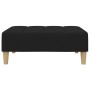 Sofá cama de 2 plazas con taburete tela negro de , Sofás - Ref: Foro24-3258140, Precio: 291,99 €, Descuento: %