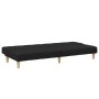 Sofá cama de 2 plazas con taburete tela negro de , Sofás - Ref: Foro24-3258140, Precio: 291,99 €, Descuento: %