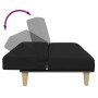 Sofá cama de 2 plazas con taburete tela negro de , Sofás - Ref: Foro24-3258140, Precio: 291,99 €, Descuento: %