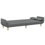 Sofá cama de 2 plazas con taburete tela gris oscuro de , Sofás - Ref: Foro24-3258142, Precio: 329,08 €, Descuento: %