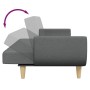 Sofá cama de 2 plazas con taburete tela gris oscuro de , Sofás - Ref: Foro24-3258142, Precio: 329,08 €, Descuento: %