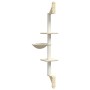 Árbol rascador para gatos de pared crema 142,5 cm de , Mobiliario para gatos - Ref: Foro24-172395, Precio: 42,16 €, Descuento: %