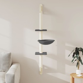 Dark grey wall-mounted cat scratching post 142.5 cm by , Cat furniture - Ref: Foro24-172397, Price: 32,05 €, Discount: %