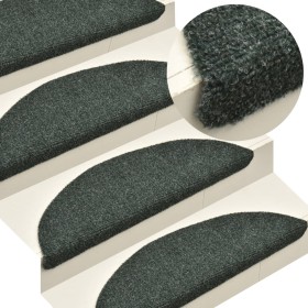 Self-adhesive stair mat 15 pcs 65x21x4 cm green by vidaXL, Stair mats - Ref: Foro24-322359, Price: 40,90 €, Discount: %