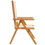 Reclining garden chairs 8 units solid wood and beige fabric by , Garden chairs - Ref: Foro24-3214549, Price: 568,55 €, Discou...