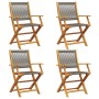 Reclining garden chairs 4 pcs solid acacia wood gray by , Garden chairs - Ref: Foro24-3214568, Price: 283,27 €, Discount: %