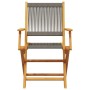 Reclining garden chairs 4 pcs solid acacia wood gray by , Garden chairs - Ref: Foro24-3214568, Price: 283,27 €, Discount: %