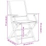 Folding garden chairs 4 pcs solid wood and anthracite fabric by , Garden chairs - Ref: Foro24-3214577, Price: 246,99 €, Disco...