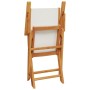 Folding garden chairs 6 units solid wood and cream fabric by , Garden chairs - Ref: Foro24-3214575, Price: 359,48 €, Discount: %