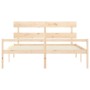 Cama de matrimonio para personas mayores cabecero madera maciza de vidaXL, Camas y somieres - Ref: Foro24-3195366, Precio: 18...