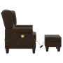 Sillón de masaje con reposapiés tela marrón de vidaXL, Sillones de masaje eléctricos - Ref: Foro24-320165, Precio: 266,03 €, ...