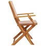 Folding garden chairs 8 pcs solid wood and taupe fabric by , Garden chairs - Ref: Foro24-3214582, Price: 468,60 €, Discount: %