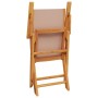 Folding garden chairs 8 pcs solid wood and taupe fabric by , Garden chairs - Ref: Foro24-3214582, Price: 468,60 €, Discount: %