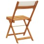 Folding garden chairs 8 units solid wood and cream fabric by , Garden chairs - Ref: Foro24-3214612, Price: 324,23 €, Discount: %