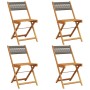 Reclining garden chairs 4 pcs solid acacia wood gray by , Garden chairs - Ref: Foro24-3214604, Price: 170,88 €, Discount: %