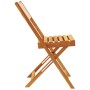 Folding garden chairs 4 pcs solid wood and beige fabric by , Garden chairs - Ref: Foro24-3214619, Price: 165,56 €, Discount: %