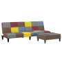 Zweiplätziges Schlafsofa mit Hocker aus Patchwork-Stoff. von , Sofas - Ref: Foro24-3258121, Preis: 293,99 €, Rabatt: %