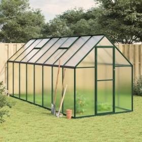 Greenhouse with green aluminum base frame 445x169x195 cm by , Greenhouses - Ref: Foro24-3266333, Price: 716,99 €, Discount: %