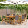 7-piece garden dining set, solid wood with anthracite fabric. by , Garden sets - Ref: Foro24-3281725, Price: 733,01 €, Discou...