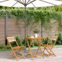 3-piece bistro set made of beige polypropylene and solid wood by , Garden sets - Ref: Foro24-3281759, Price: 148,58 €, Discou...