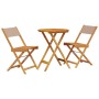 3-teiliges Bistro-Set aus Stoff und massivem Holz in Taupe-Farbe. von , Gartensets - Ref: Foro24-3281750, Preis: 138,61 €, Ra...