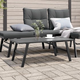 Garden table, black powder-coated steel, 90x45x35 cm by , Garden tables - Ref: Foro24-4008106, Price: 59,13 €, Discount: %