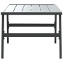 Garden table, black powder-coated steel, 90x45x35 cm by , Garden tables - Ref: Foro24-4008106, Price: 59,13 €, Discount: %