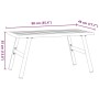 Garden table, black powder-coated steel, 90x45x35 cm by , Garden tables - Ref: Foro24-4008106, Price: 59,13 €, Discount: %