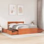 Cama con cajones y colchón madera maciza pino marrón 160x200 cm de , Camas y somieres - Ref: Foro24-3281894, Precio: 522,12 €...