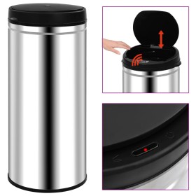 Trash can with automatic sensor 80 L stainless steel by vidaXL, Garbage cans and trash cans - Ref: Foro24-322697, Price: 143,...