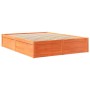 Cama con colchón madera maciza de pino marrón cera 160x200 cm de , Camas y somieres - Ref: Foro24-3281930, Precio: 446,37 €, ...