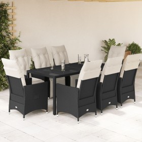 9-piece garden dining set with black synthetic rattan cushions by , Garden sets - Ref: Foro24-3276868, Price: 1,00 €, Discoun...