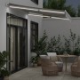 Manual retractable awning with anthracite and white LED 300x250 cm by , Awnings - Ref: Foro24-3215779, Price: 269,65 €, Disco...