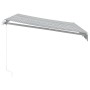 Toldo retráctil manual con LED antracita y blanco 300x250 cm de , Toldos - Ref: Foro24-3215779, Precio: 269,65 €, Descuento: %