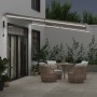 Retractable automatic awning with LED light in anthracite white 400x300cm. by , Awnings - Ref: Foro24-3215785, Price: 619,24 ...