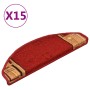 Self-adhesive stair mat 15 pcs red 65x21x4 cm by vidaXL, Stair mats - Ref: Foro24-322410, Price: 77,29 €, Discount: %