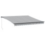 Toldo retráctil manual gris antracita y blanco 400x350 cm de , Toldos - Ref: Foro24-3215808, Precio: 436,08 €, Descuento: %