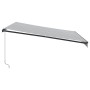 Toldo retráctil manual gris antracita y blanco 400x350 cm de , Toldos - Ref: Foro24-3215808, Precio: 436,08 €, Descuento: %