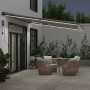 Retractable automatic awning with LED light anthracite white 450x350 cm by , Awnings - Ref: Foro24-3215815, Price: 611,58 €, ...