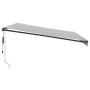 Toldo retráctil automático luz LED antracita blanco 450x350 cm de , Toldos - Ref: Foro24-3215815, Precio: 611,58 €, Descuento: %