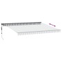 Toldo retráctil automático luz LED antracita blanco 450x350 cm de , Toldos - Ref: Foro24-3215815, Precio: 611,58 €, Descuento: %