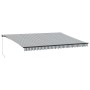 Toldo retráctil manual luz LED antracita y blanco 500x350 cm de , Toldos - Ref: Foro24-3215817, Precio: 524,22 €, Descuento: %