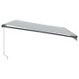 Toldo retráctil manual luz LED antracita y blanco 500x350 cm de , Toldos - Ref: Foro24-3215817, Precio: 524,22 €, Descuento: %